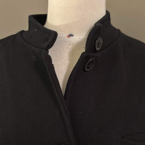 Banana Republic Black Military Short Collar Button Uo Blazer Size Large - Picture 2 of 5